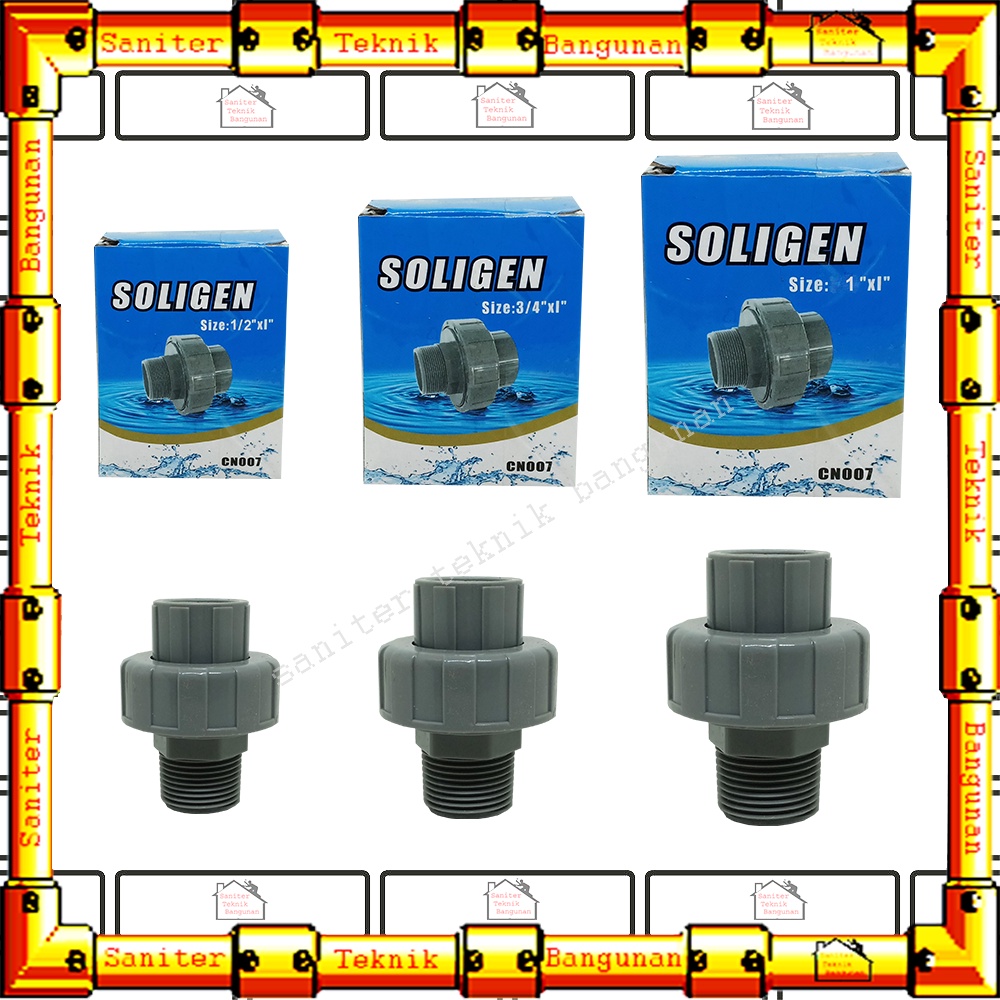 Watermur Drat Luar PVC Ukuran 1/2&quot; 3/4&quot; 1&quot; Water mur Sambungan Pompa