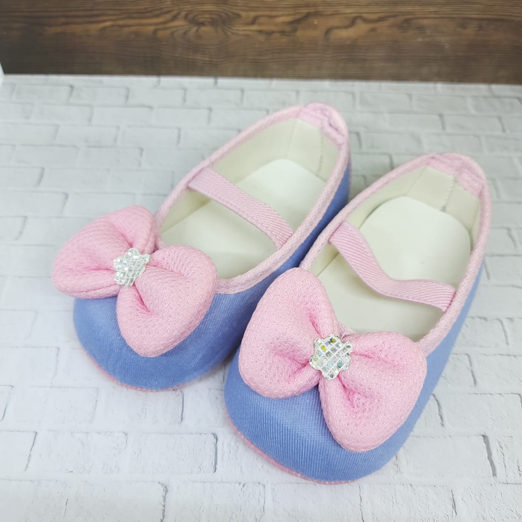 mandirishoestore-SEPATU PREWALKER ANAK PEREMPUAN PITA DENIM FPY01