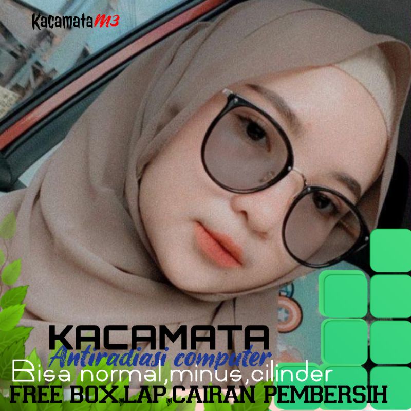 kacamata lensa antiradiasi computer tv hp laptop bisa normal minus plus cilinder tergantung permintaan sampai 5 cyl 2 harga masih sama tulis saja pesanan kaka di catatan saat order free box lap cairan pembersih kode 5505 size 52-18-145