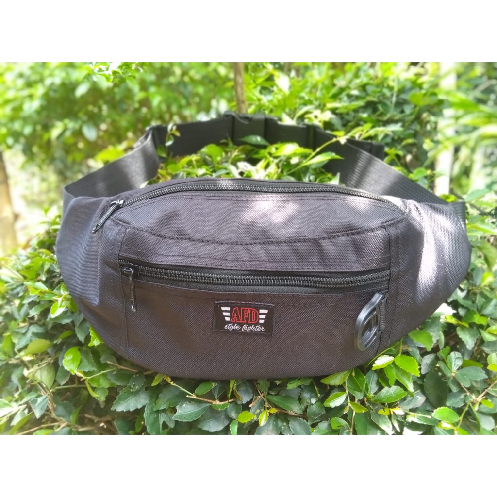 afd funnypack af023d simple waistbag hitam