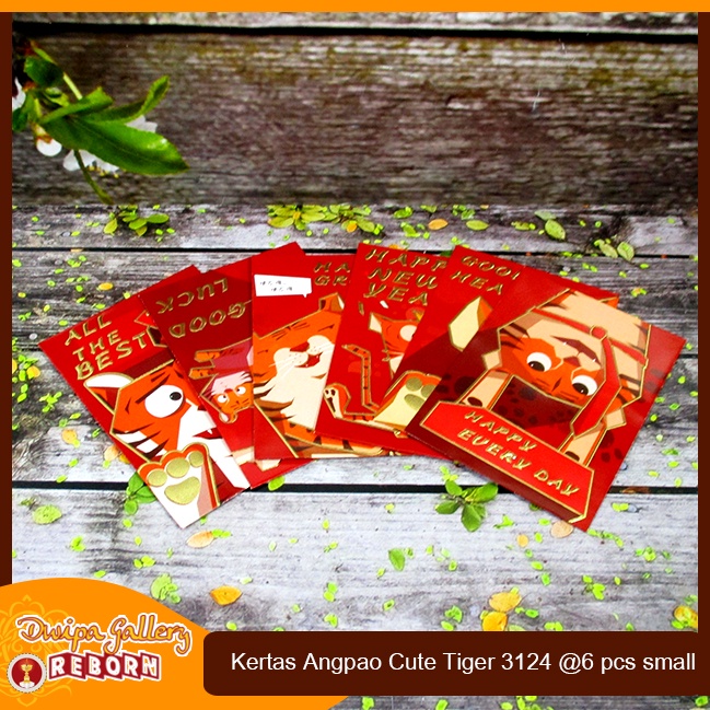 Angpao Angpau Amplop Imlek 2022 Cute Tiger Merah 2124 Big @ 5 pcs