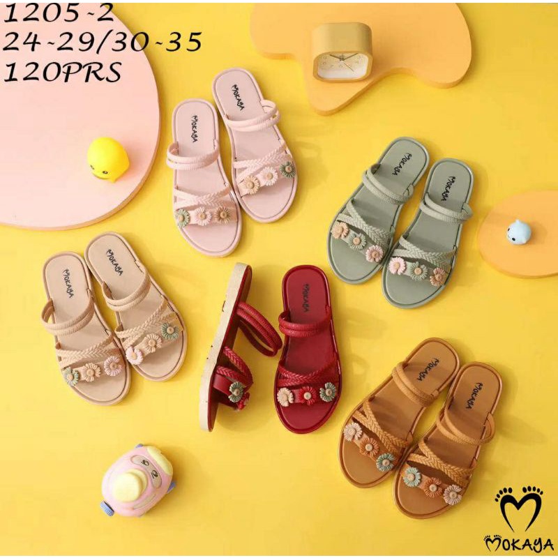 1205 MOKAYA BUNGA Sendal Jelly Tali Anak Perempuan