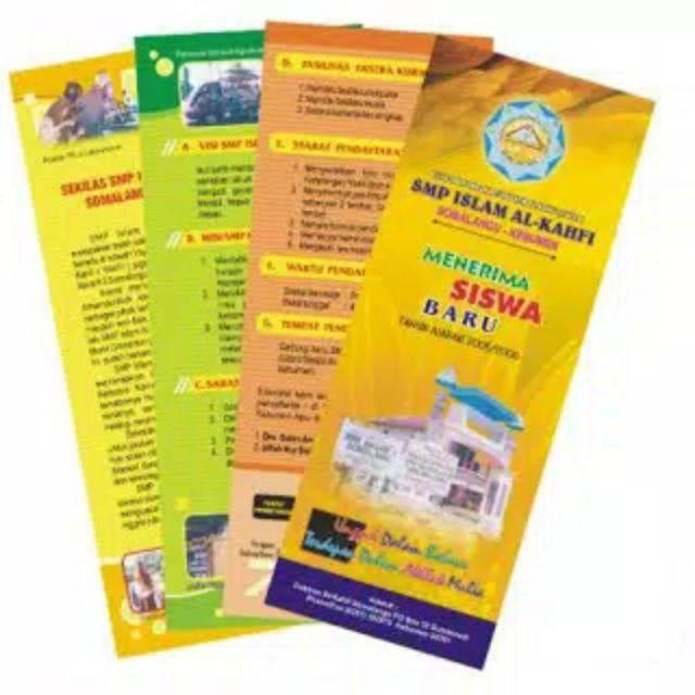 Cetak Brosur Flyer 1 3 A4 10x21 Cm Ap 150gr Full Color Eceran Murah Palembang Shopee Indonesia