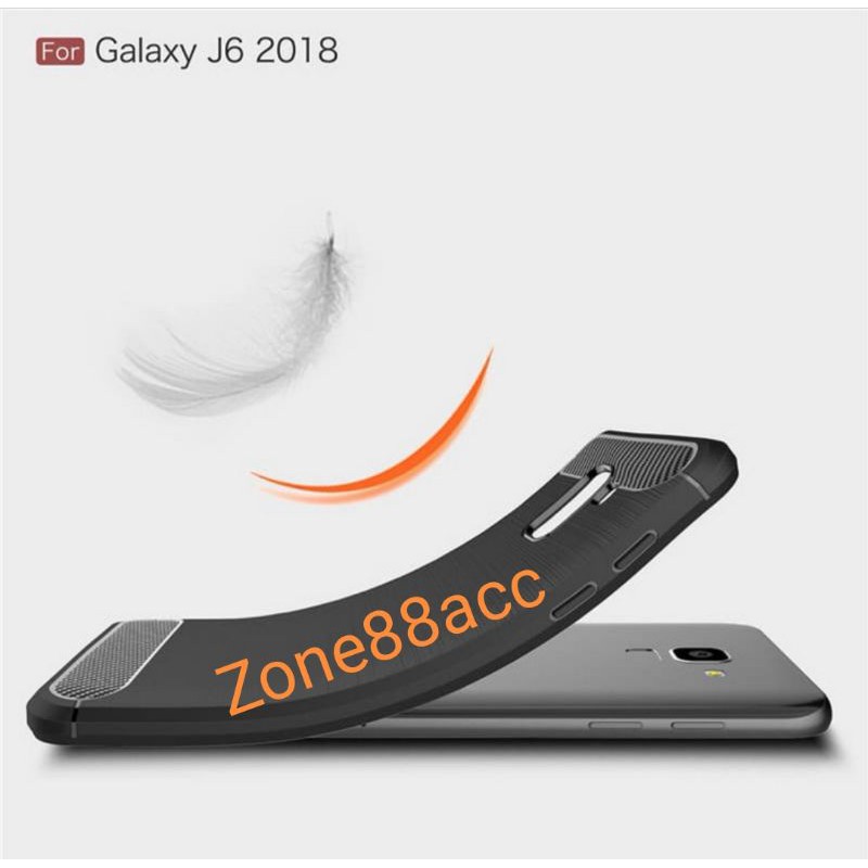 Silicon Case SAMSUNG J6 2018 Softcase iPAKY Carbon Casing Cover TPU