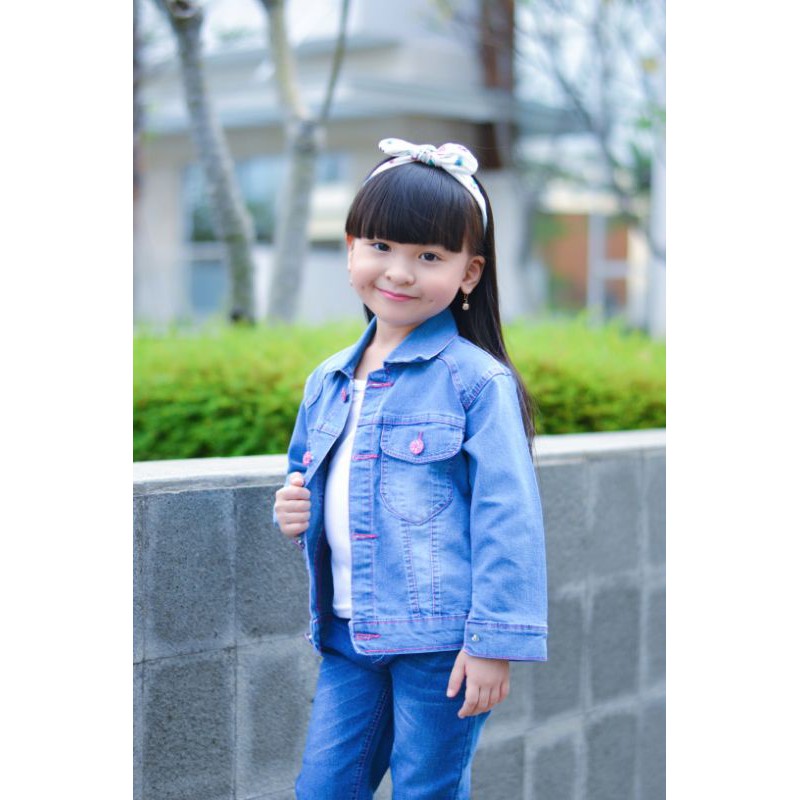 JAKET JEANS ANAK 2TH-12TH (PINK)