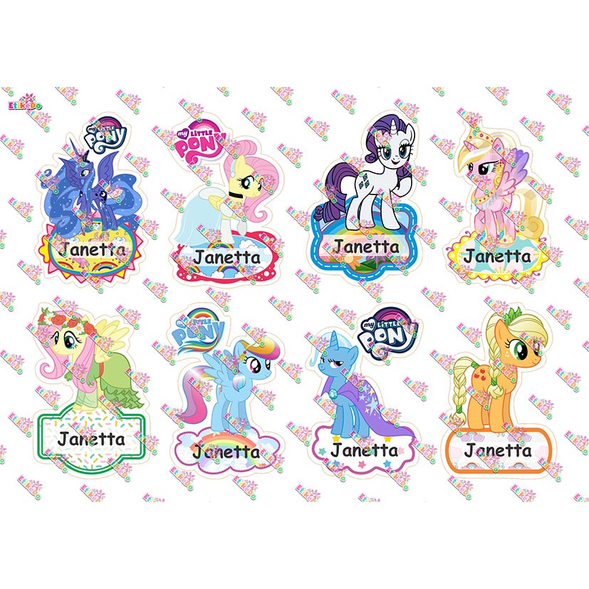 

LABEL NAMA LITTLE PONY 32 STIKER-ANTI AIR/ROBEK/LUNTUR -2 Nama LP11XL2