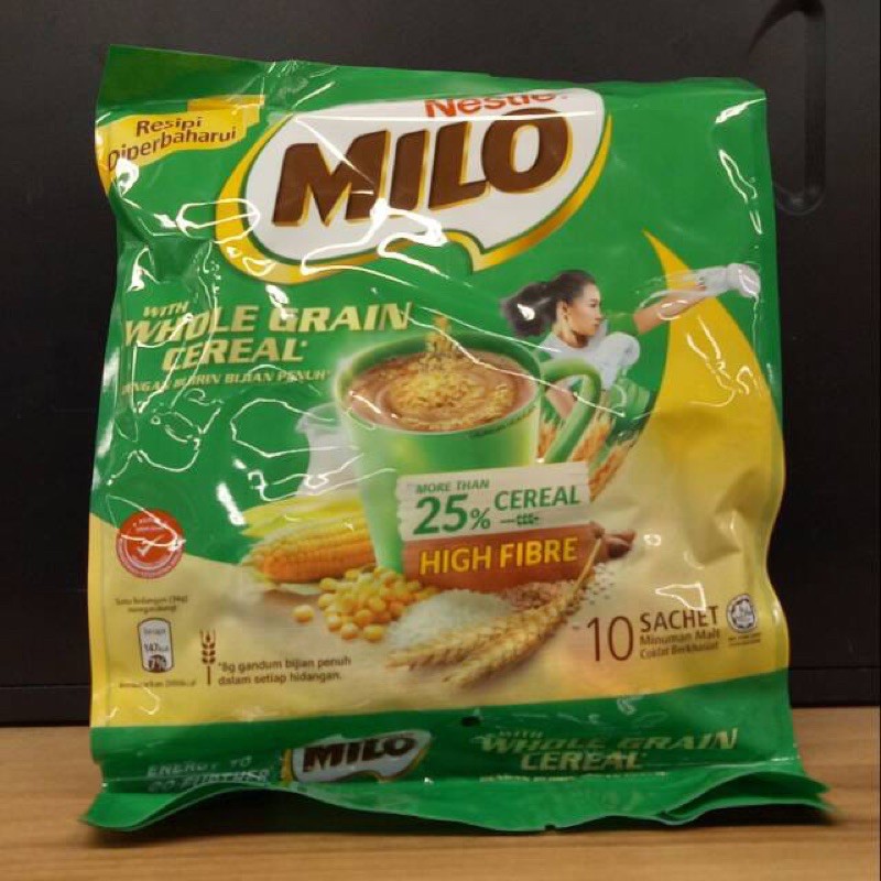 

Milo Wholegrain Cereal drink isi 10 sachets, asli M’sia