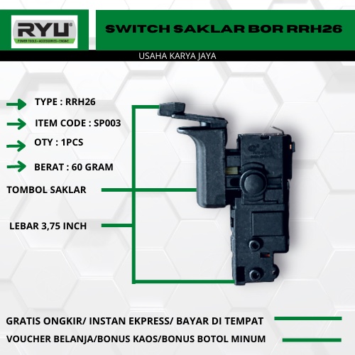 Promo Switch Saklar Bor Bobok RRH 26 RYU/ Mesin Bor Bobok Beton Rotary Hammer/ Saklar Bolak Balik Sa