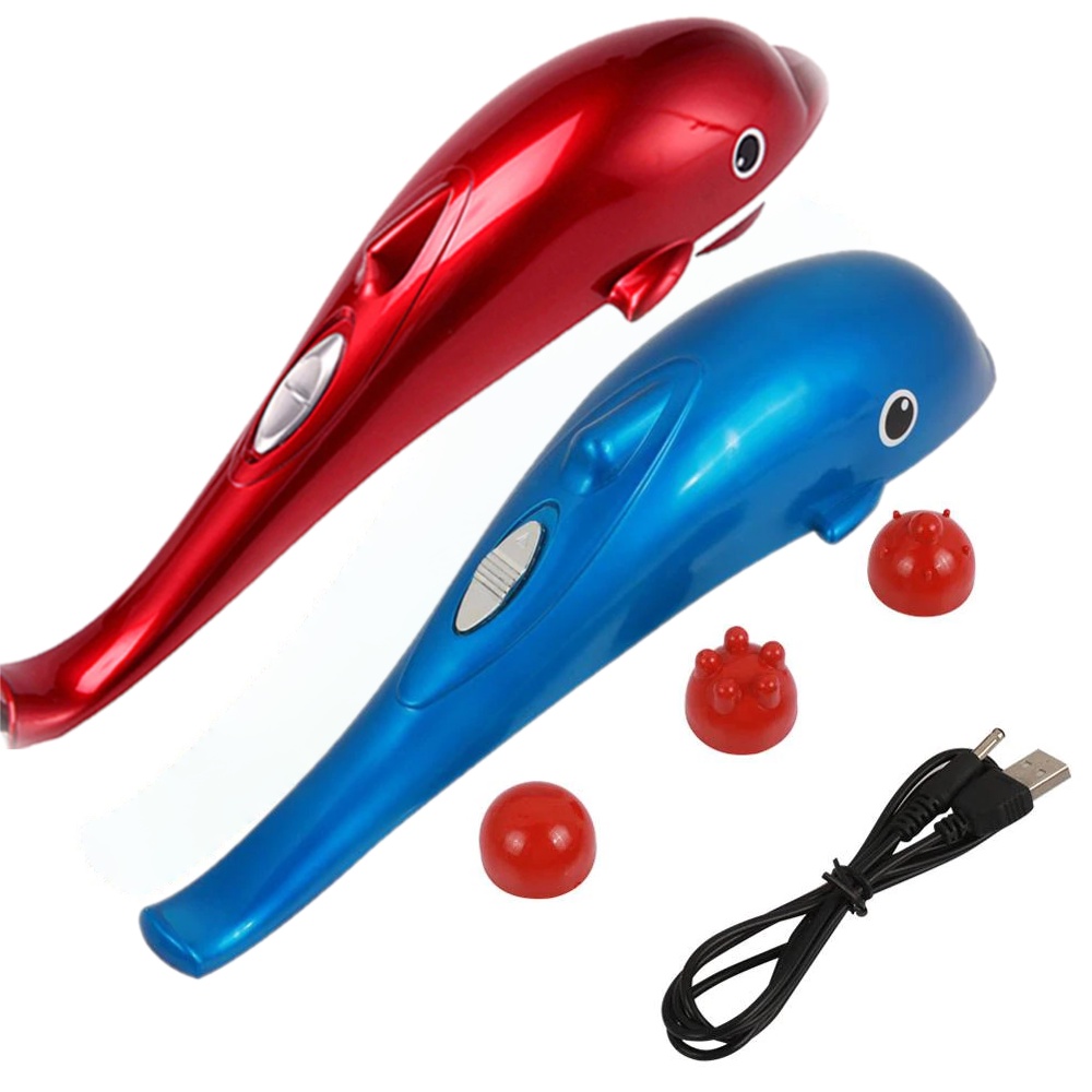 Alat Pijat Elektrik Dolphin Stress Pain Reliver Massager USB Charging - HK668