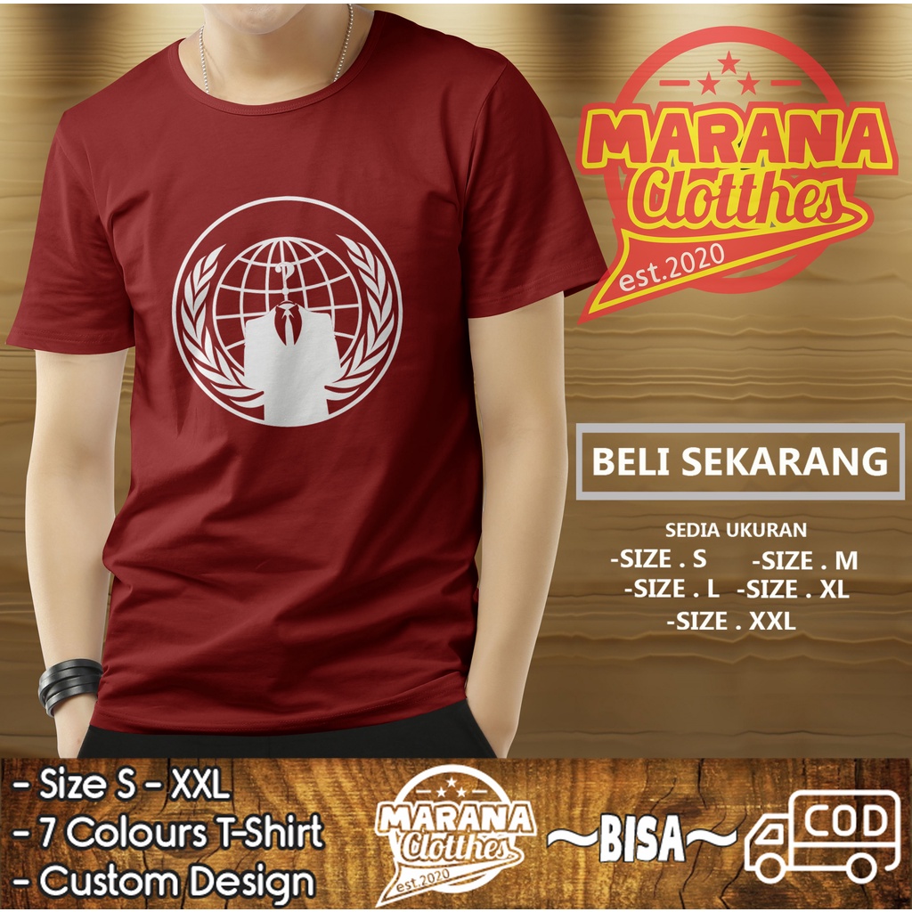 KAOS BAJU ANONYMOUS KAOS HACKER