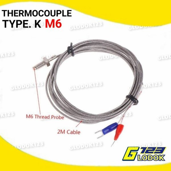 Thermocouple K Temperature Probe Sensor Suhu Temperatur Thermostat M6