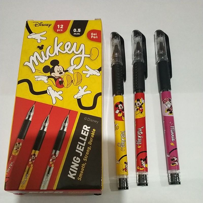 

pipo pen tinta gel hitam Disney Mickey mouse 0.5 mm