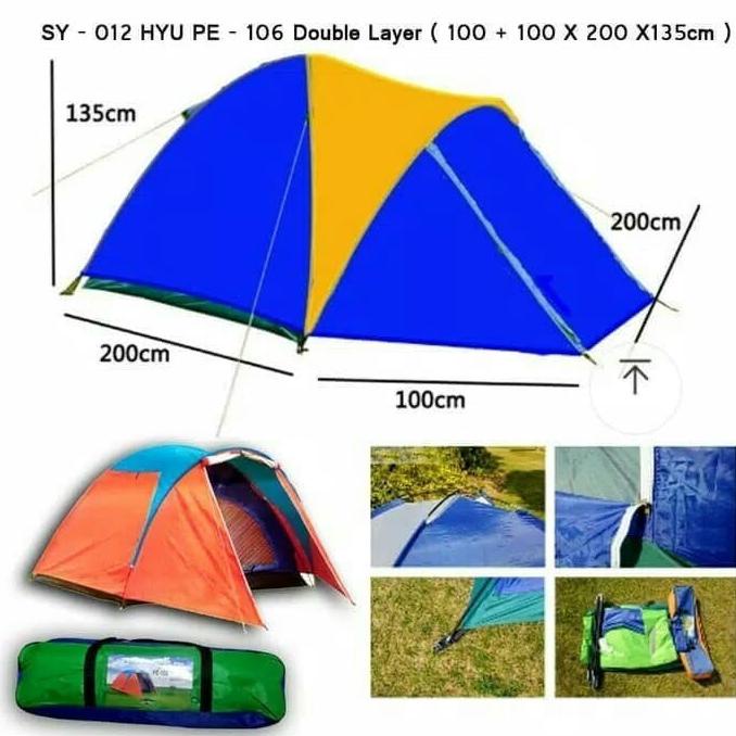 Tenda Dome Tenda Camping Double Layer Kap 3-4 Orang Not Consina Rei