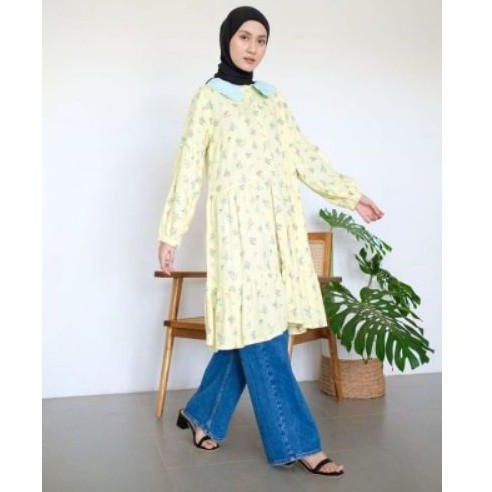 Tunik kuning Motif Hirra