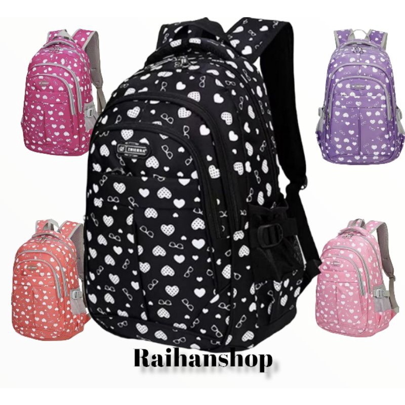 tas ransel sekolah motif love tas gendong karakter love-1