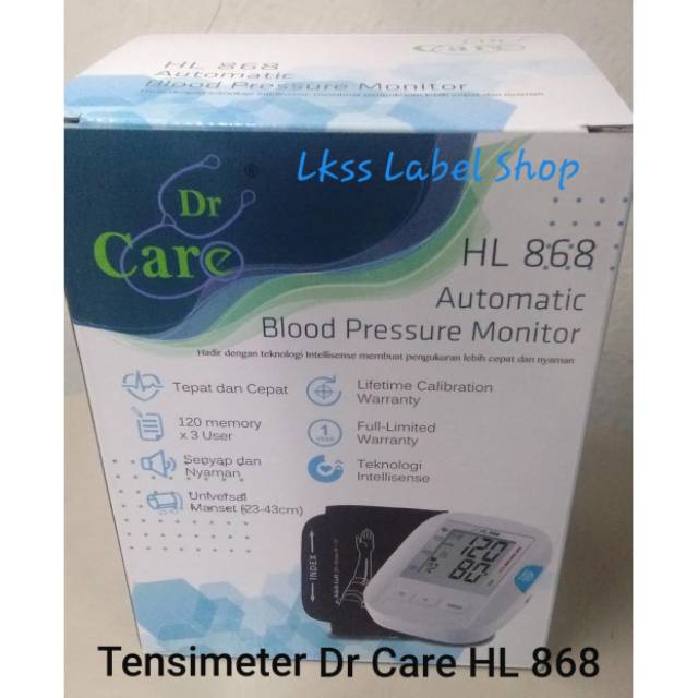 Tensimeter Digital Dr Care HL 868/Alat Test Tekanan Darah Dr Care HL 868