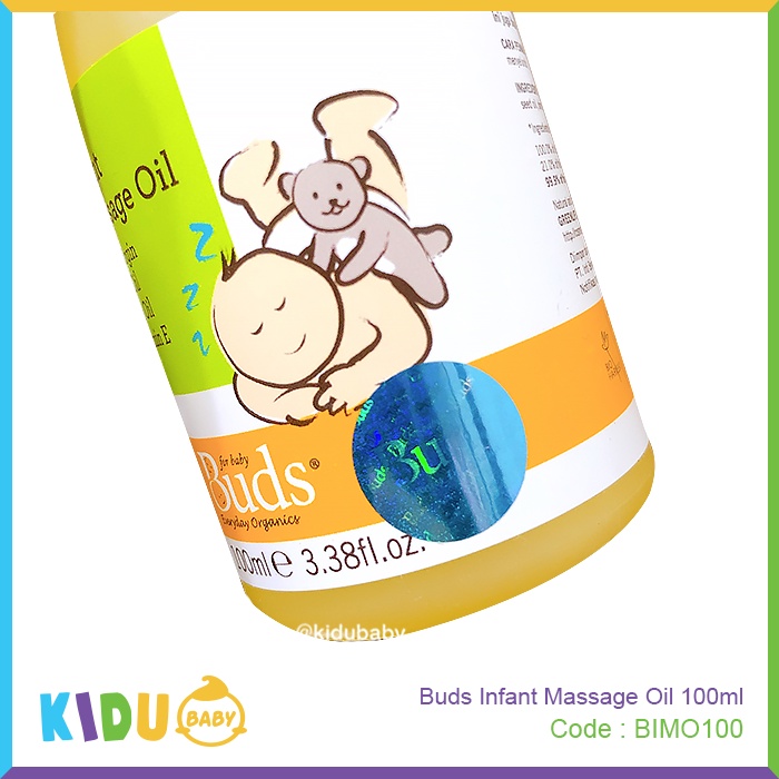 Buds Organics Infant Massage Oil 100ml Kidu Baby