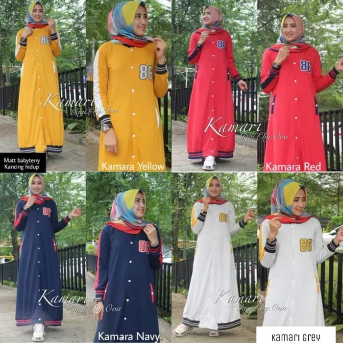 MURAH Pakaian atasan set muslimah sabyan ibu wanita Gamis busui Baju kancing depan Dress sporty mur