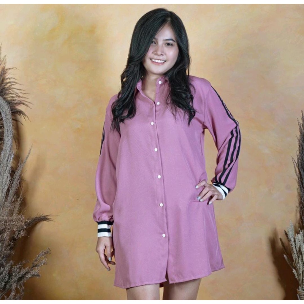 KEMEJA SHELLY / KEMEJA OVERSIZE / LD 104 / KEMEJA WANITA / BAHAN KATUN SAKILA