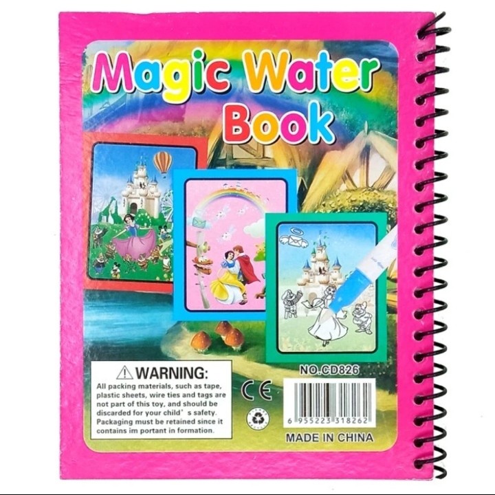 Magic Water Book Mainan Buku Mewarnai Anak Dengan pena Air - Magicbook