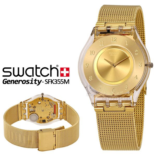 SWATCH SFK355M-Jam Tangan Wanita Analog-Generosity-Original Garansi Resmi-Gold