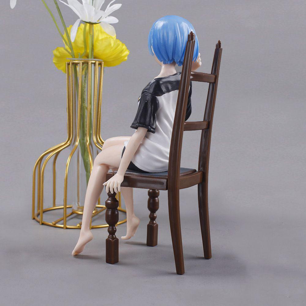 Lanfy Re ZERO Starting Life in Another World Collection Mainan Untuk Hadiah Rem Anime Figure 6.5cm Relax Rem Action Figure