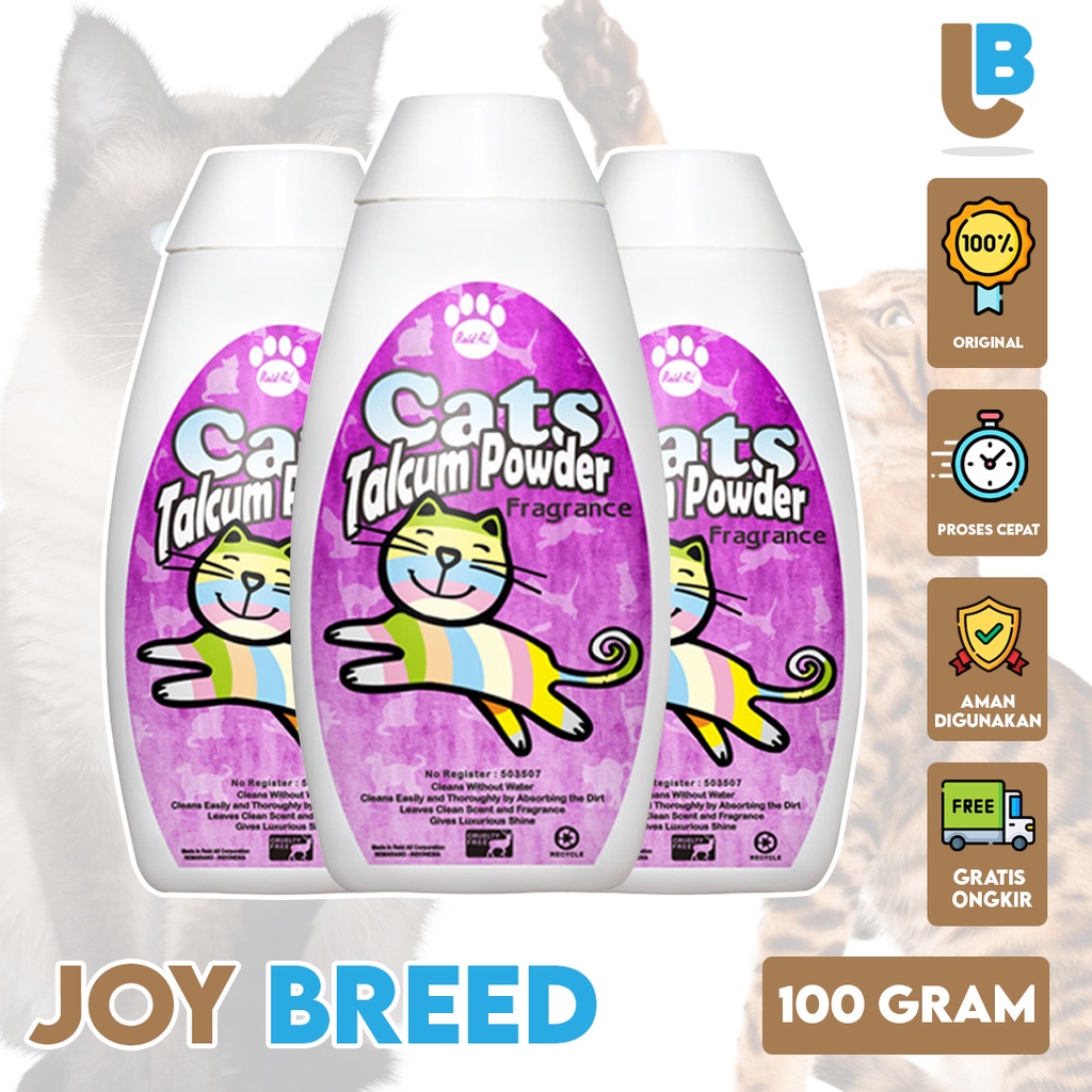 BEDAK PEWANGI BULU KUCING RAID ALL FRAGRANCE TALCUM POWDER 100 GRAM | JOY BREED OFFICIAL