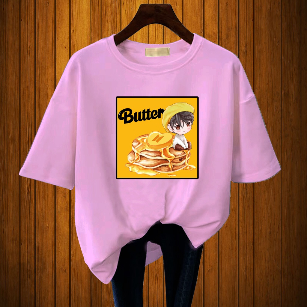 CALVIERO SHOP - BAJU KAOS ATASAN WANITA PRINT DTF BUTTER CHESS