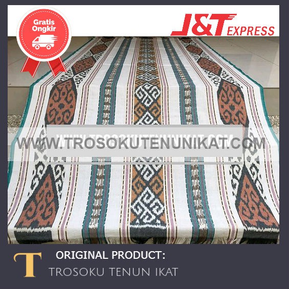 Kain ikat blanket toraja warna putih Tenun Nusantara