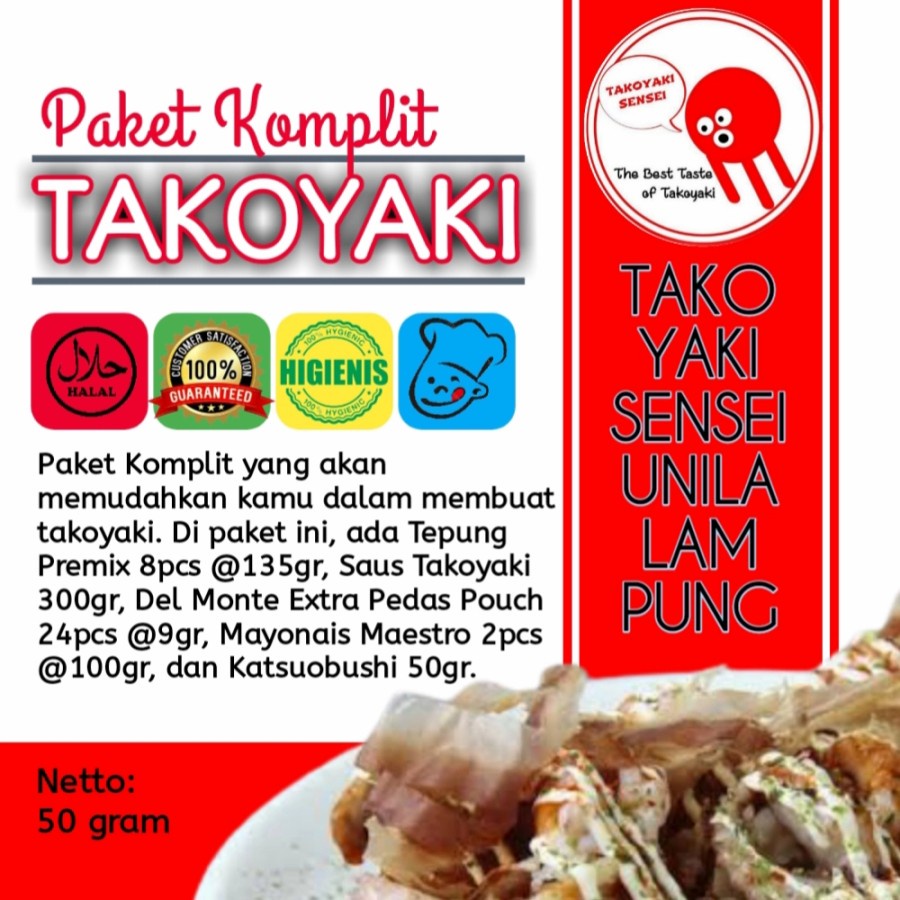 Paket Komplit Usaha Takoyaki Jajanan Jepang Kekinian Halal Lengkap