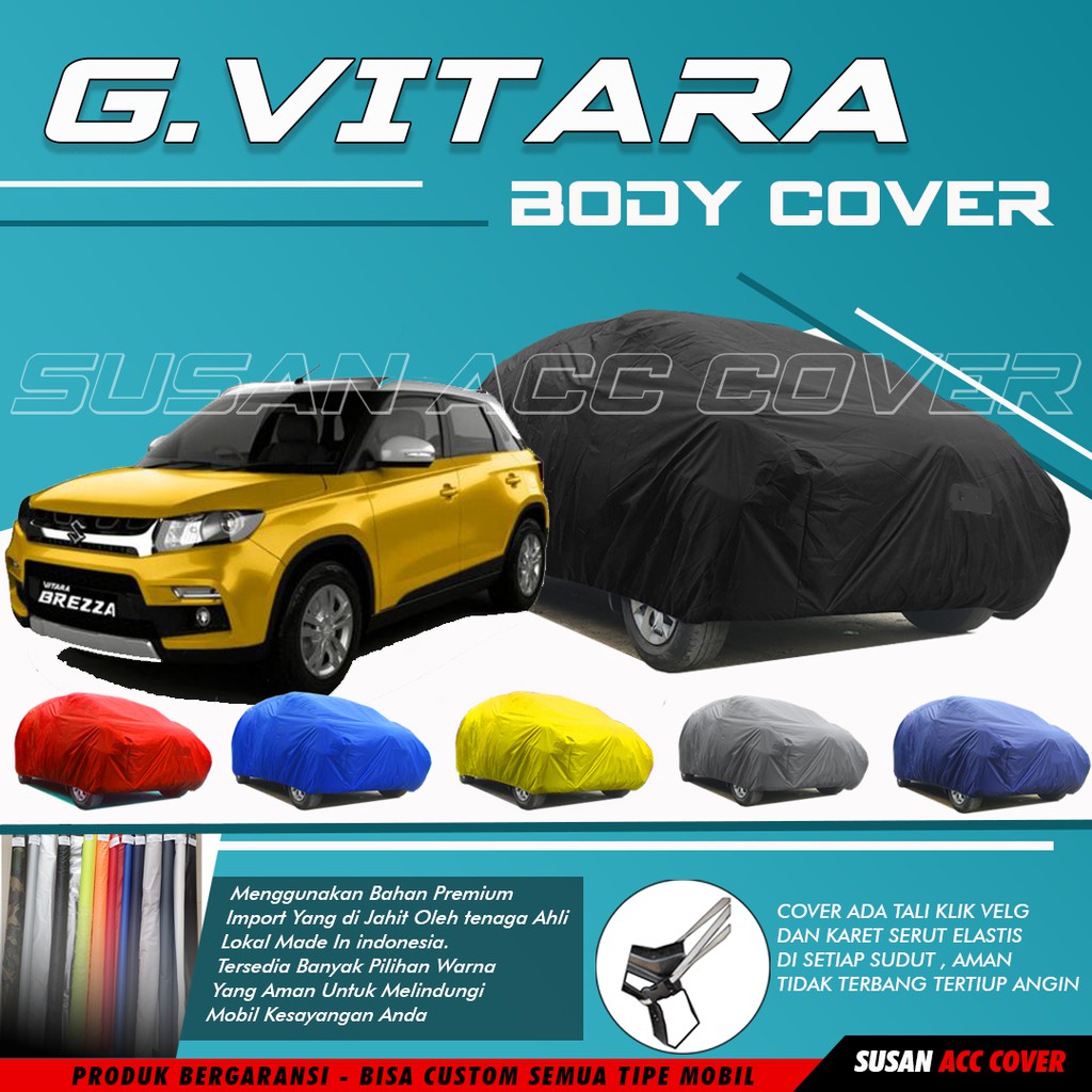 Body Cover Mobil Vitara Sarung Mobil Vitara/Grand Vitara semi waterproof anti air Mantel Pelindung