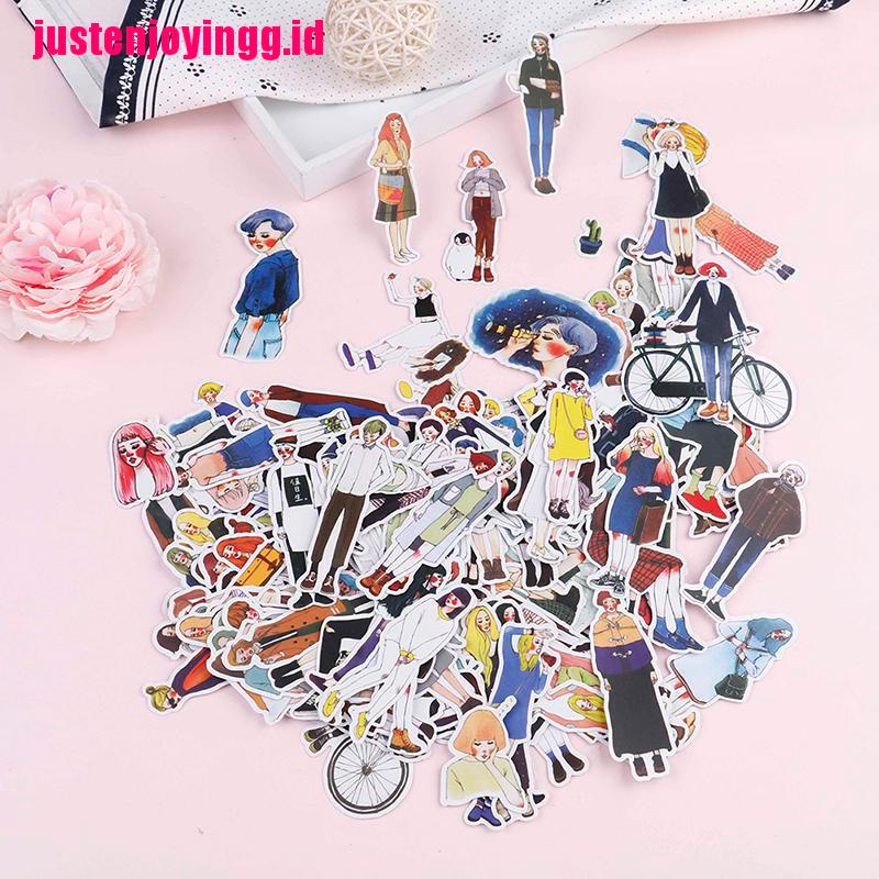 280pcs / Pak Stiker Desain Anak Perempuan Cantik Untuk DIY Scrapbook / diary / Album / notebook