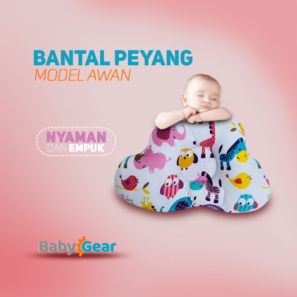 Bantal bayi / Bantal Anti Peyang Bentuk awan