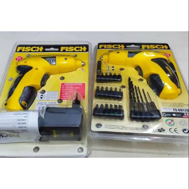 Mesin Bor Obeng Cas Portable 3.8V Fisch