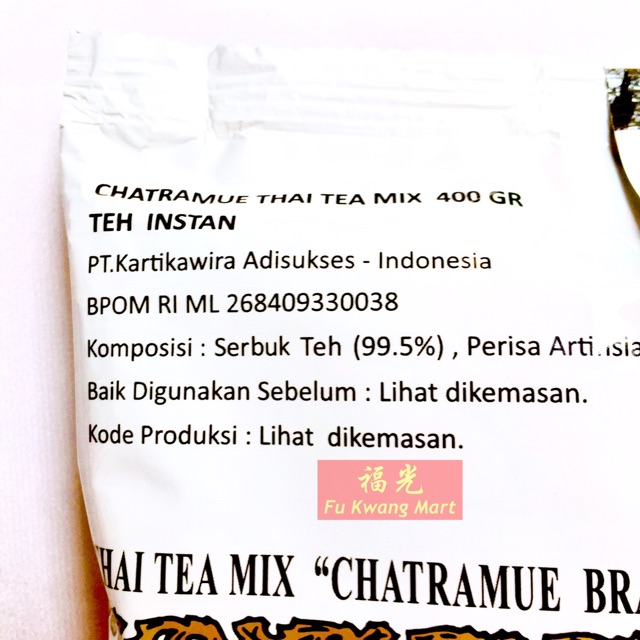 

RK12 Thai Tea Mix Number One Chatramue Brand 400 gram