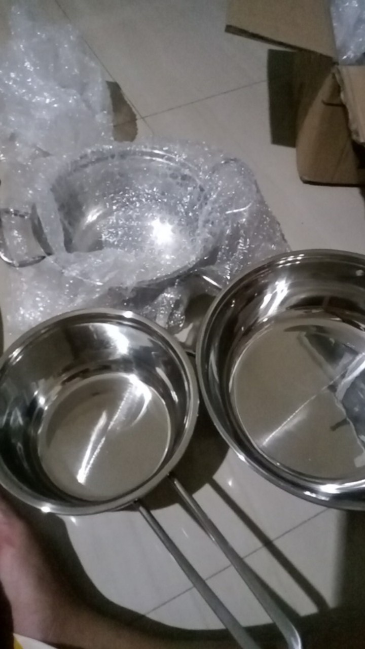 Es Set Panci Masak Stainless Steel Satu Set Isi Tiga Wajan Panci Murah Tahan Lama Set Alat Masak