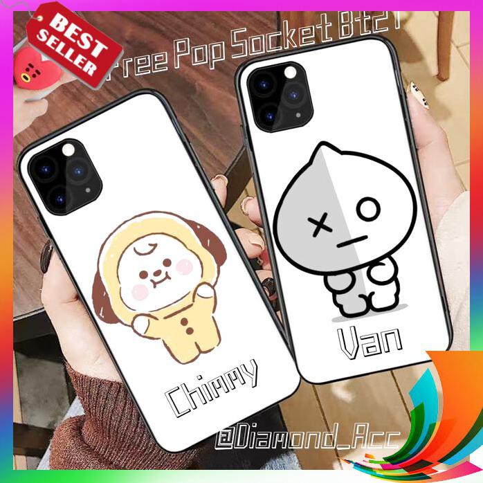 【TERBARU】 Premium Case Hp Glass Bt21 Logo Samsung Galaxy A10