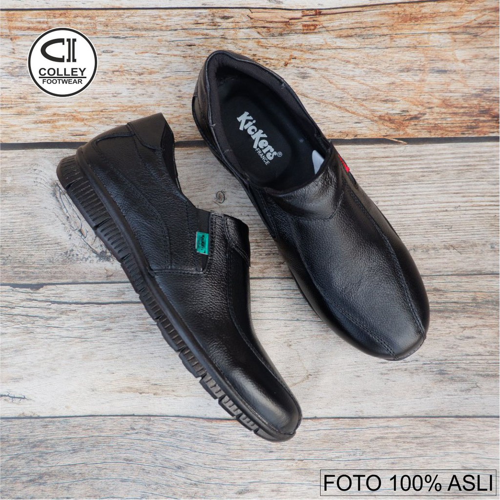 COD - SEPATU KERJA KULIT ASLI 100% / SLIP ON SANTAI KANTORAN CLY-CSA.006