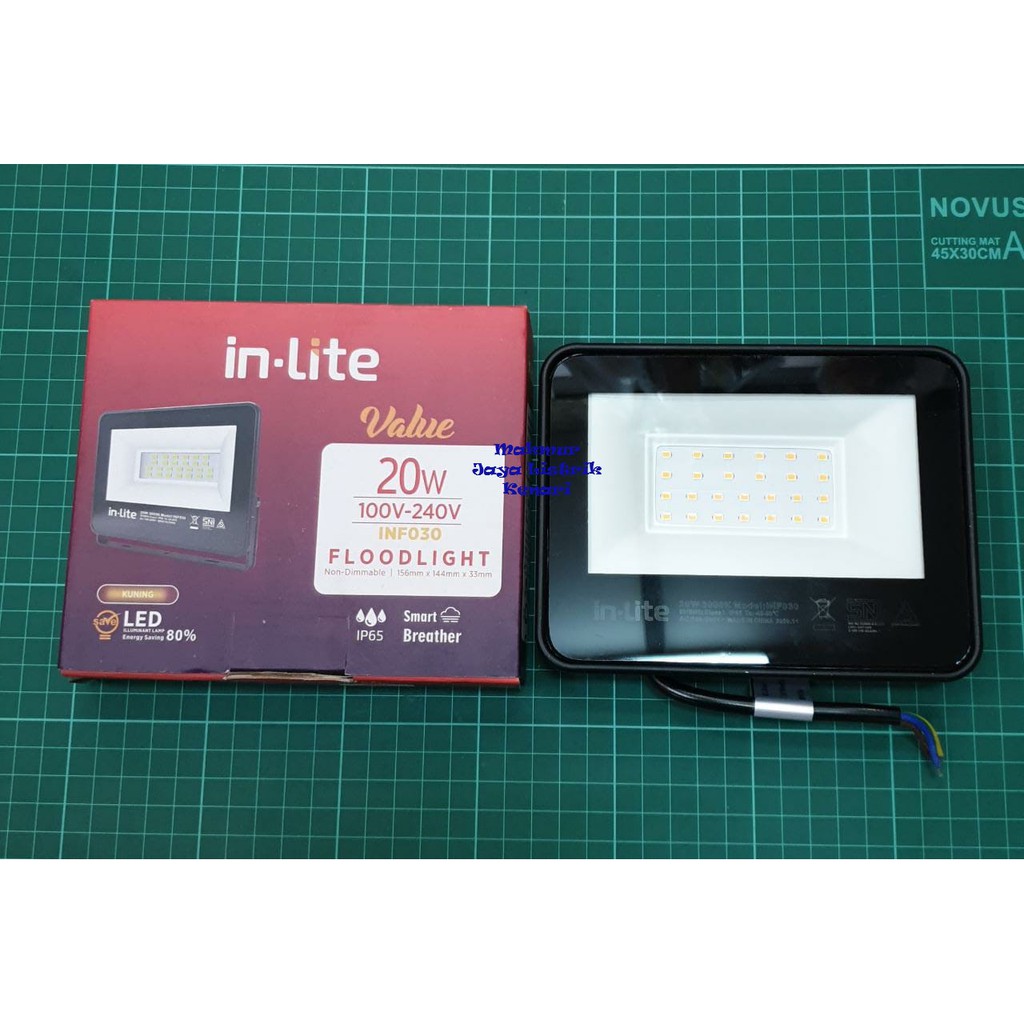 LAMPU SOROT LED INLITE IN-LITE 20 W 20WATT 20 WATT FLOODLIGHT INF027