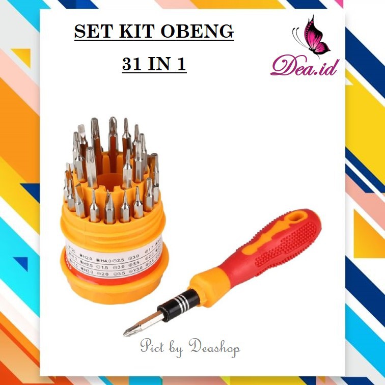 [DEASHOP] OBENG SET MULTIFUNGSI 31 IN 1 / SET OBENG MINI SCREWDRIVER HANDPHONE ELECTRONIC LENGKAP