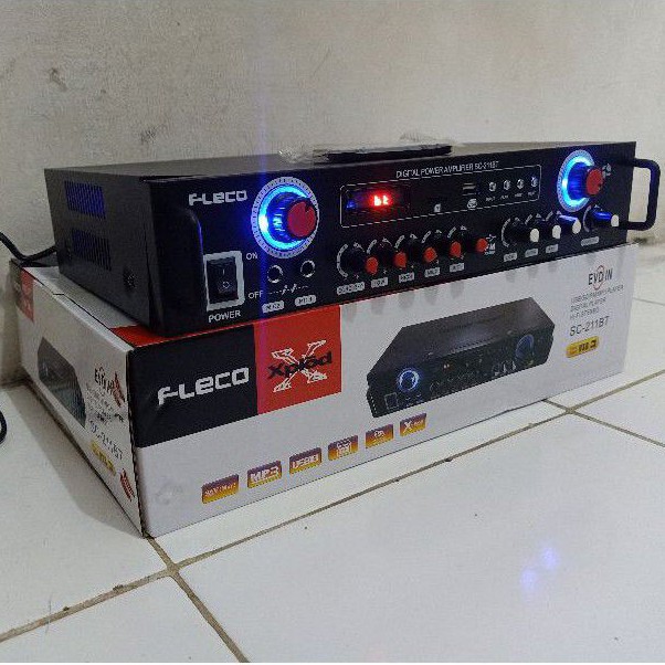 AMPLIFIER KARAOKE FLECO SC-211BT USB/SD/FM/MP3 PLAYER DIGITAL/HI-FI STREO - AMPLI MURAH SC-211BT