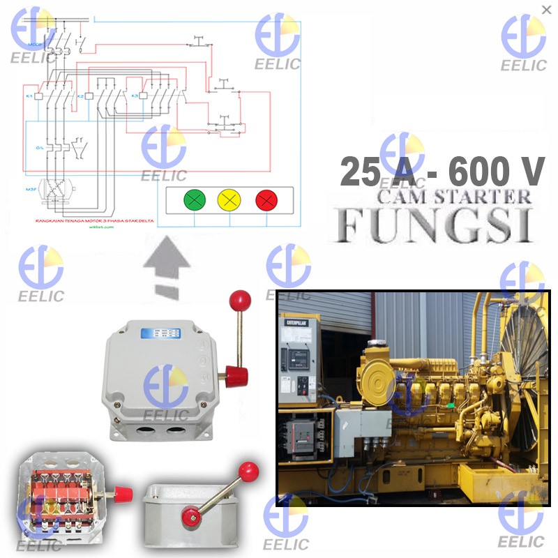 EELIC OSR-I25A OSR Saklar Listrik AC 25A 220V 600V 50 HZ ( Cam starter ) Besi Metal Berkualitas