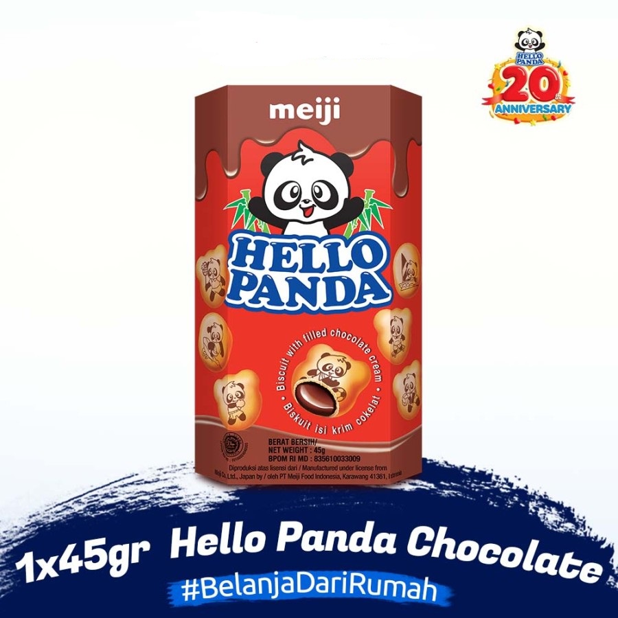 HELLO PANDA MEIJI CHOCOLATE 45GR SNACK COKLAT HALAL