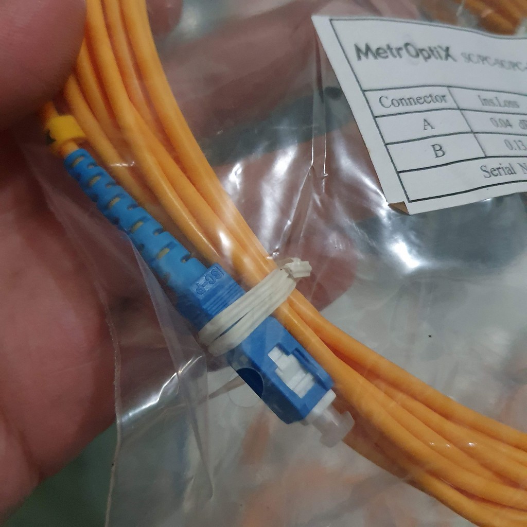 Patch cord fiber optic Type SC/pc - SC/pc  Singlemode Simplex Panjang 5m