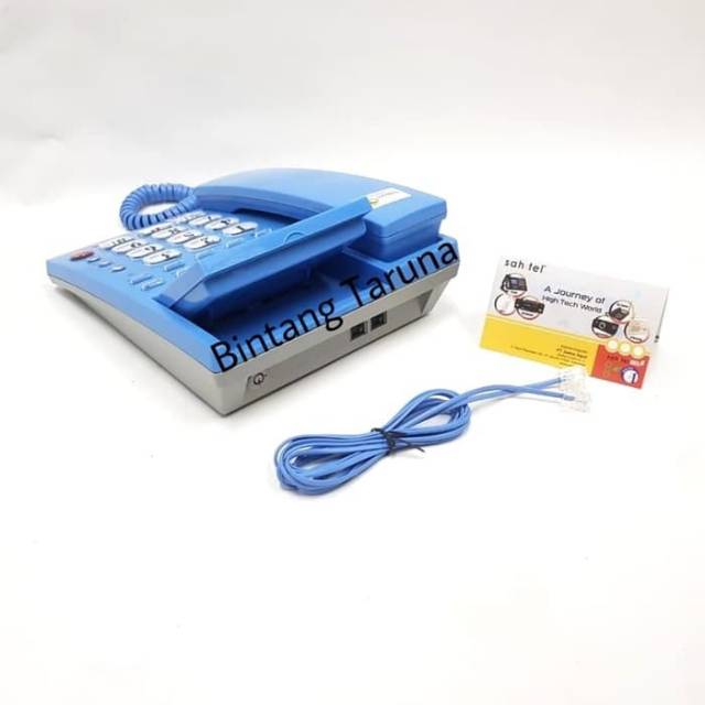 Telepon Kabel Sahitel S57 Cable Phone Sahitel S-57 (Biru)