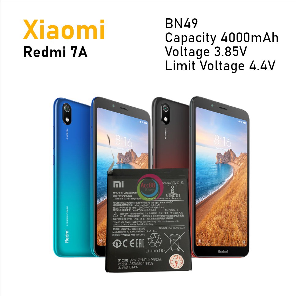 Battery Baterai Baterai Original Xiaomi Redmi 7A BN49