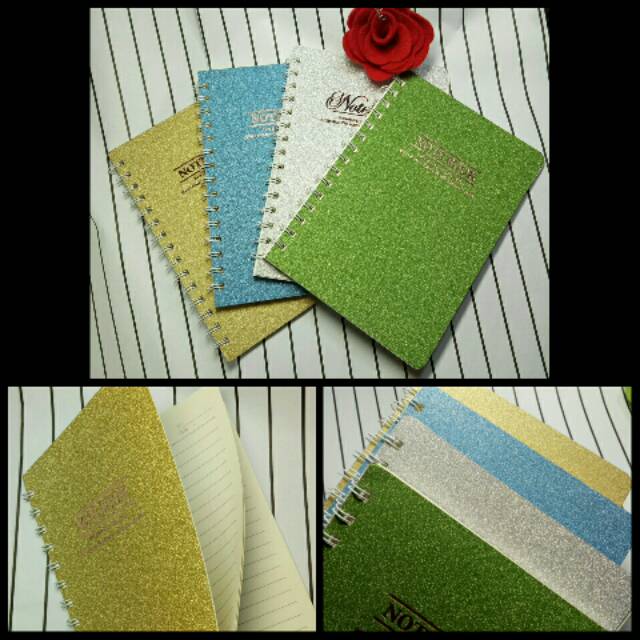 

Notebook - Buku Spiral Gliter A5