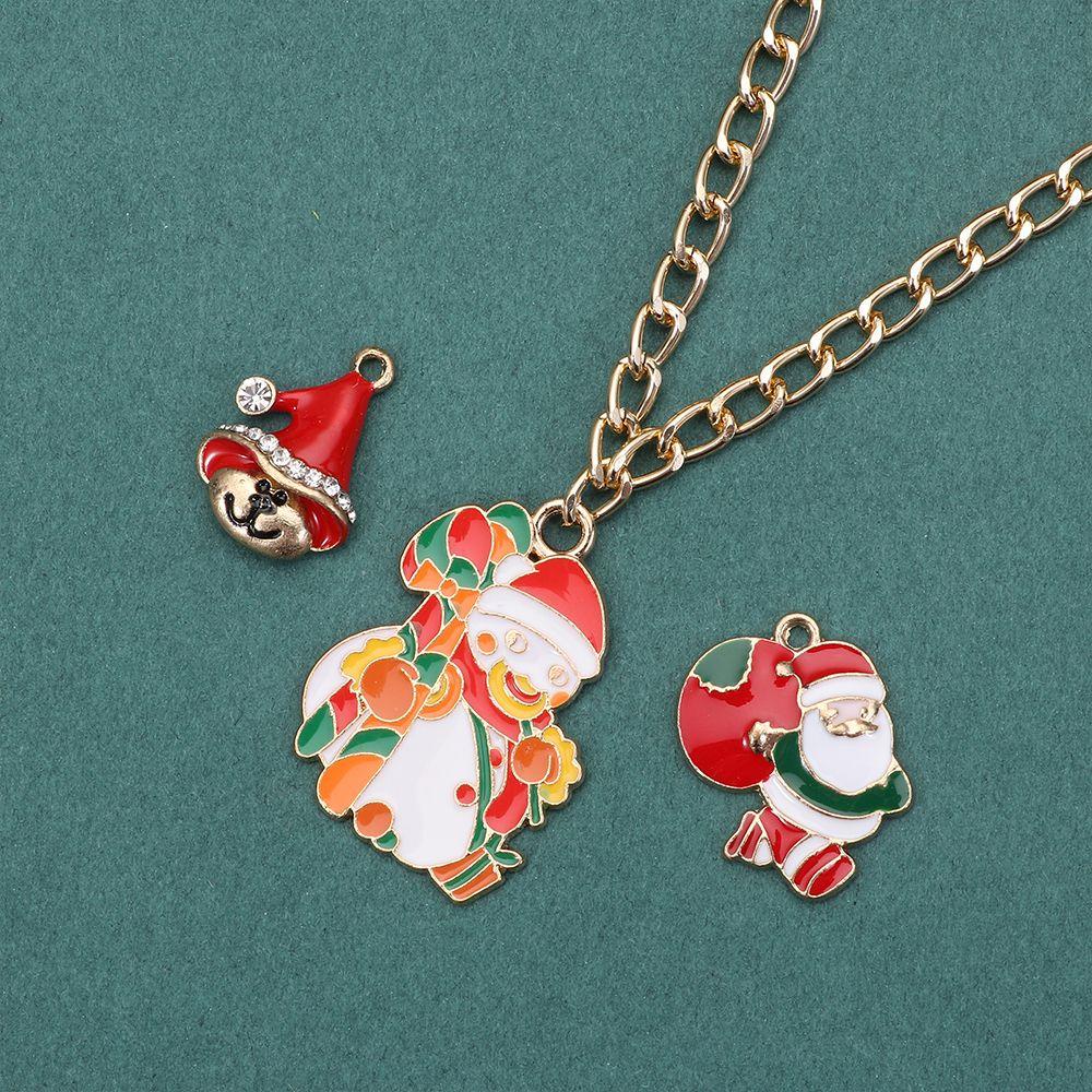 Preva 10pcs Enamel Charms Elk Handmade Anting Kalung Gelang Liontin