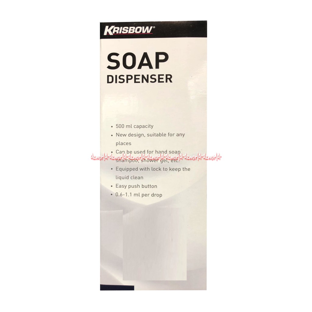 Krisbow Soap Dispenser 500ml Tempat Sabun Mandi Sabun Cuci Tangan Shampoo Cair Di Toilet Kamar Mandi Model Tekan Pencet Push Soaps Dispencer Kris Bow 500 ml