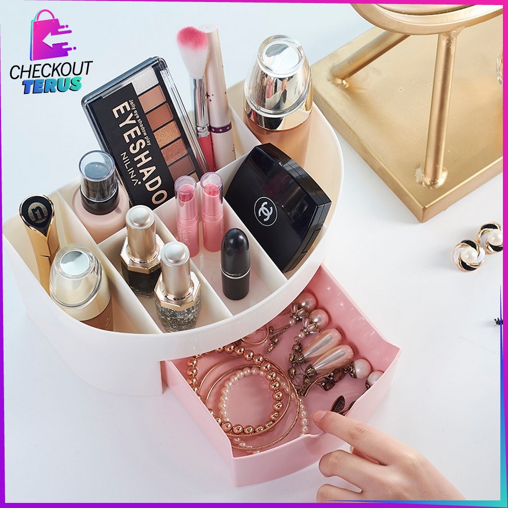 CT K33 Rak Kosmetik Mini Serbaguna Multifungsi Kotak Make Up Tempat Penyimpanan Desktop Storage Box Organizer